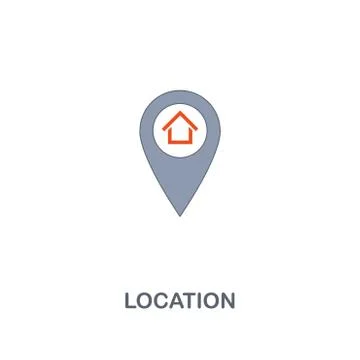 Location icon. Premium two colors style design from contact us icons collection Stock-Illustration