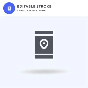 Location icon vector, filled flat sign, solid pictogram isolated on white, lo Stock Illustration