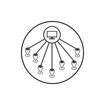 Location Icon Vector flat design style isolated on white background Stock Illustration