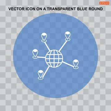 Location Icon Vector flat design style Stock Illustration