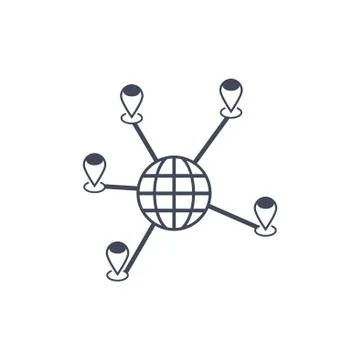 Location Icon Vector flat design style Stock Illustration