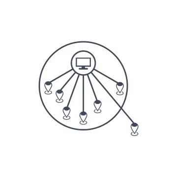 Location Icon Vector flat design style Stock Illustration