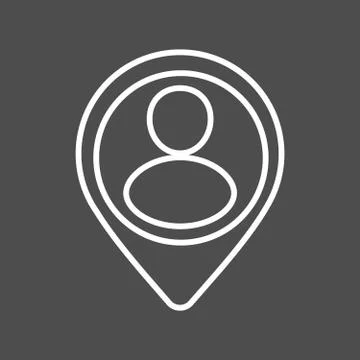 Location icon vector. Line Stock Illustration