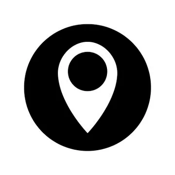 Location icon vector. Pin sign Isolated on white Stock-Illustration