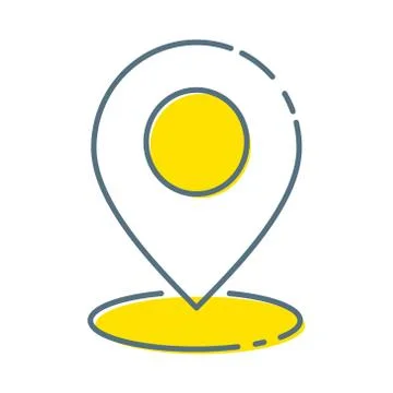 Location icon vector. Pin sign Isolated on white background. Navigation map, gps Stock Illustration