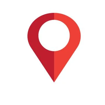 Location icon vector. Pin sign Isolated on white background. Navigation map Stock Illustration
