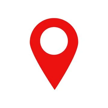 Location icon vector. Pin sign Isolated on white background. Navigation map.. Stock Illustration