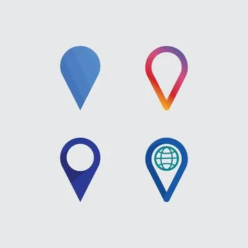 Location icon,Map logo for maps google maps, sign, route, position, symbol .. Illustrazione stock