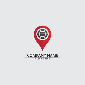 Location icon,Map logo for maps google maps, sign, route, position, symbol .. Illustrazione stock