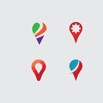 Location icon,Map logo for maps google maps, sign, route, position, symbol .. Illustrazione stock