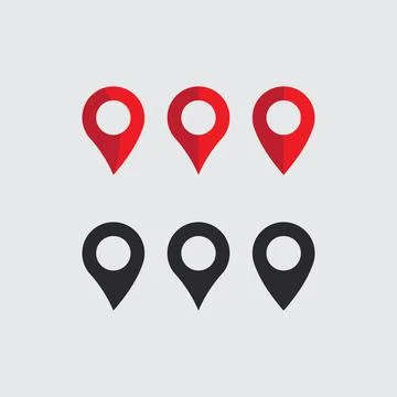 Location icon,Map logo for maps google maps, sign, route, position, symbol .. Illustrazione stock