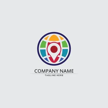 Location icon,Map logo for maps google maps, sign, route, position, symbol .. Illustrazione stock