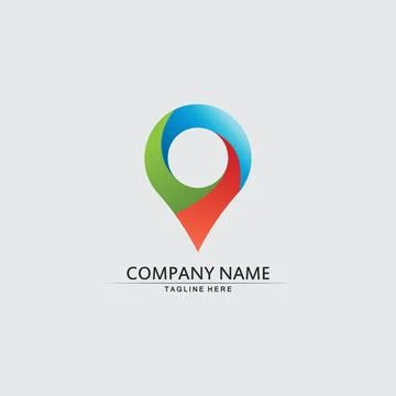 Location icon,Map logo for maps google maps, sign, route, position, symbol .. Illustrazione stock