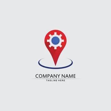 Location icon,Map logo for maps google maps, sign, route, position, symbol .. Illustrazione stock