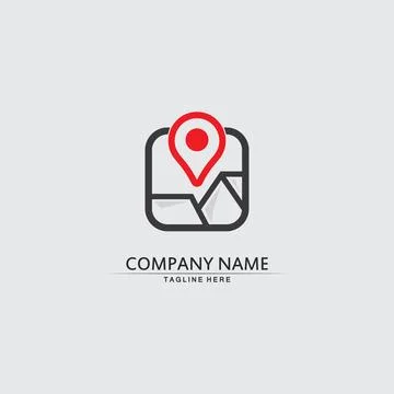 Location icon,Map logo for maps google maps, sign, route, position, symbol .. Illustrazione stock