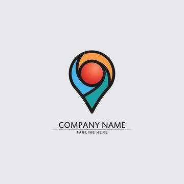 Location icon,Map logo for maps google maps, sign, route, position, symbol .. Illustrazione stock
