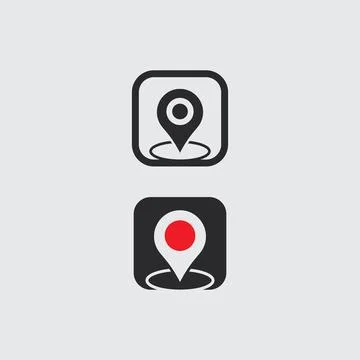 Location icon,Map logo for maps google maps, sign, route, position, symbol .. Illustrazione stock