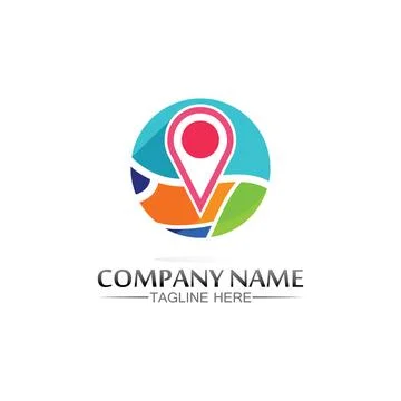 Location icon,Map logo for maps google maps, sign, route, position, symbol .. Illustrazione stock