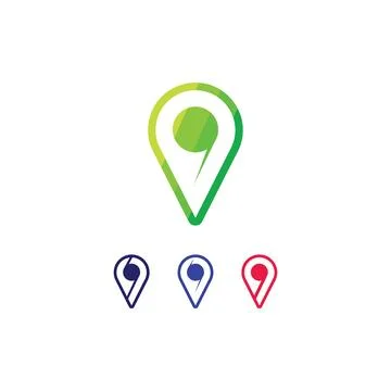Location icon,Map logo for maps google maps, sign, route, position, symbol .. Illustrazione stock
