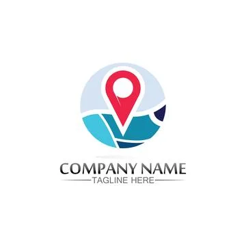 Location icon,Map logo for maps google maps, sign, route, position, symbol .. Illustrazione stock