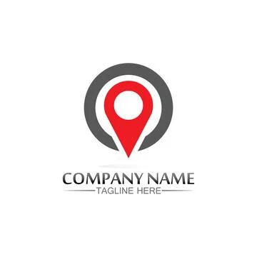 Location icon,Map logo for maps google maps, sign, route, position, symbol .. Illustrazione stock