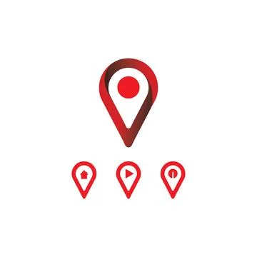 Location icon,Map logo for maps google maps, sign, route, position, symbol .. Illustrazione stock