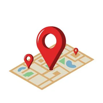 Location illustration design element. flat icon. Illustrazione stock
