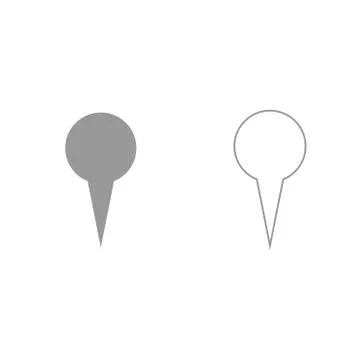 Location indicator or pin grey set icon . Illustrazione stock