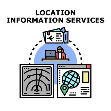 Location information services managing travel and navigation data Stock Illustration