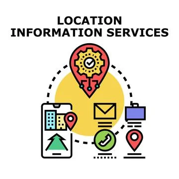 Location information services system analyzing data remotely 스톡 일러스트
