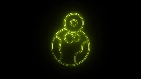 Location Isolated on Black Background Neon Map Pin Animation 库存影片 330855128