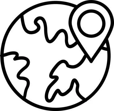 Location Line Icon Design Stock Illustration