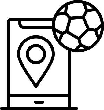 Location Line Icon Design Stock Illustration
