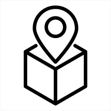 Location line icon vector illustration isolated on white background Stock Illustration