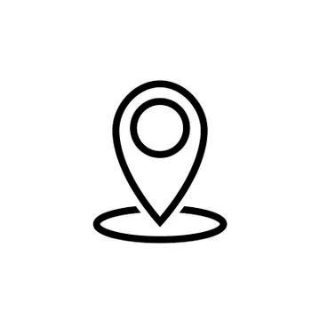 Location line icon vector. Pin vector sign Illustrazione stock