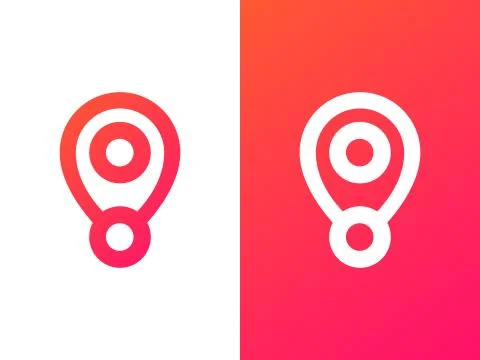 Location Logo Design Stock Illustration