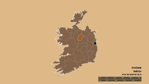 Location of Longford, county of Ireland. Pattern Stock Illustration