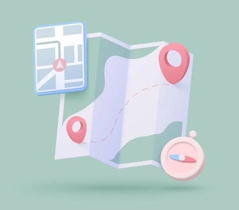 Location map, great design for any purposes. Green location map. Travel Stock Illustration