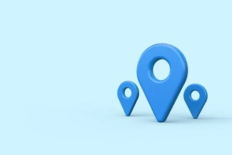Location map icon. 3d render Stock Illustration