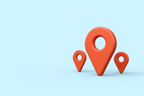 Location map icon. 3d render Stock Illustration