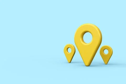 Location map icon. 3d render Stock Illustration