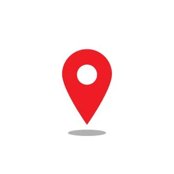 Location map icon, red gps pointer mark Stock Illustration