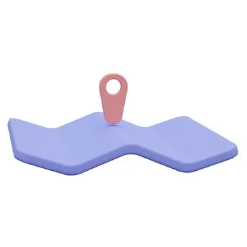 Location map isolated,3d icon white background-3d rendering,3d illustration- Stock Illustration