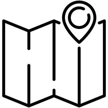 Location on map line icon. Navigation outline vector sign. Geolocation linear Stock Illustration