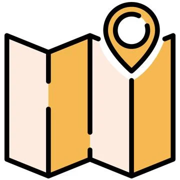 Location on map line icon. Navigation outline vector sign. Geolocation line.. Stock Illustration