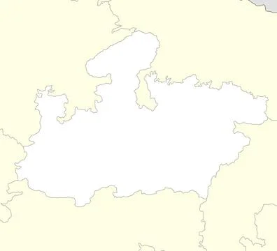 Location map of Madhya Pradesh is a state of India Stock Illustration