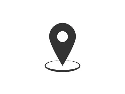 Location, map marker icon. Vector illustration, flat design. Stock Illustration