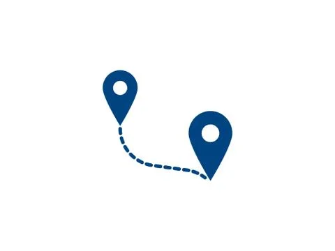 Location, map marker icon. Vector illustration, flat design. Stock Illustration
