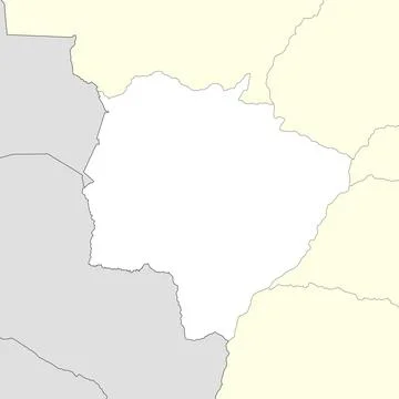 Location map of Mato Grosso do Sul is a state of Brazil Stock Illustration