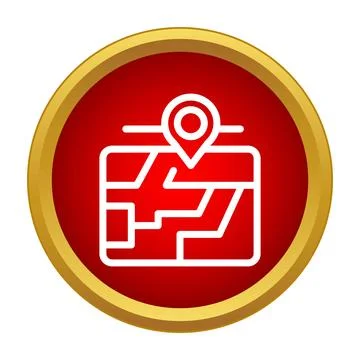 Location map navigation pinpointing global travel destination Stock Illustration